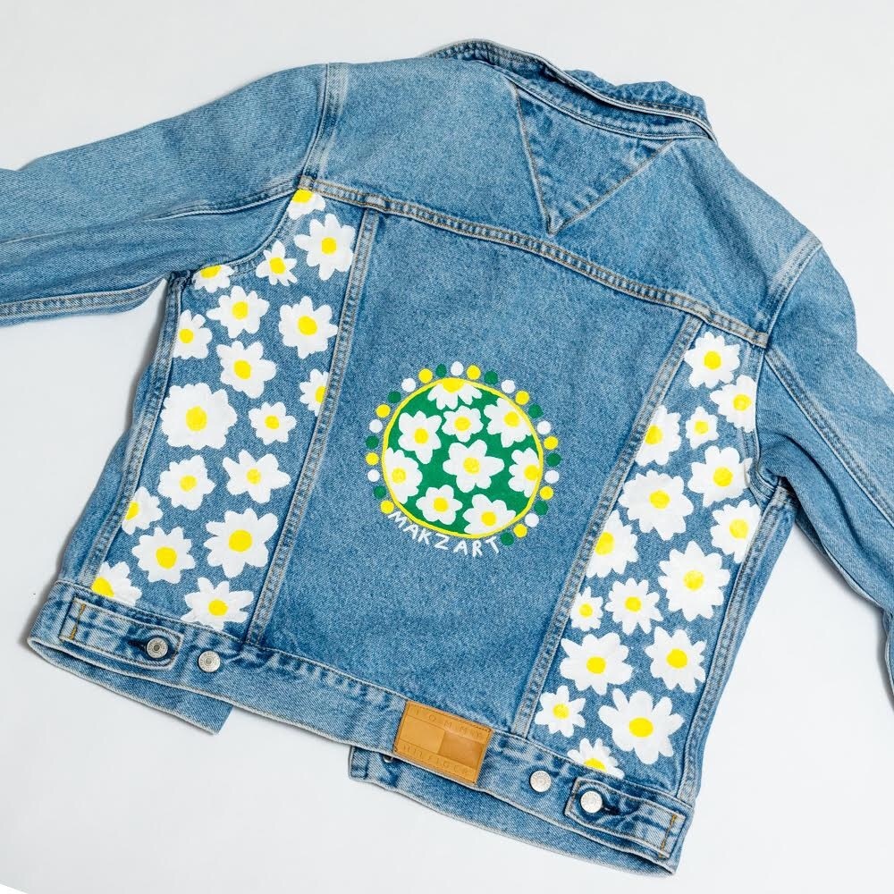 Hand-Painted Tommy Hilfiger Denim Jacket - Picture 3 of 4